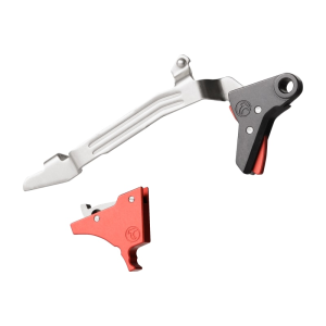 Timney Triggers Alpha Competition Trigger for Ruger RXM, 3 lb Pull, Red, Nickel/Aluminum