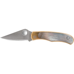Spyderco Bug C133AP Folding Knife 1.25\" 12C27 Blade Abalone Nickel Handle