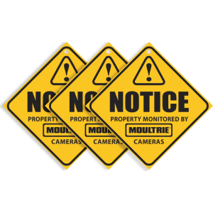 Moultrie MCA-13133 3-Pack Camera Surveillance Signs