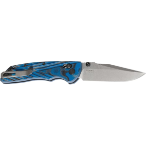 Hogue Deka 3.25\" Clip Point Stone Tumbled CPM MagnaCut Blade G-Mascus Blue G10 Folding Knife