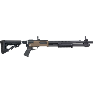 Mossberg Mossberg 590R Tactical 50233 12 Gauge Shotgun 18.5\" Barrel 6+1 Pump-Action Two-Tone FDE/Black - $1004.09 at Classic Firearms