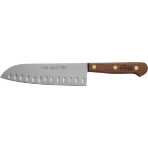 Case 07322 Santoku Knife 7\" Walnut Handle Tru-Sharp Stainless