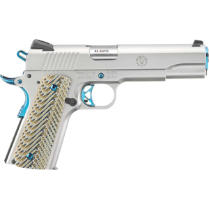 Ruger Ruger SR1911 06799 .45 ACP Pistol 5\" Barrel 8+1 Stainless With Cobalt Blue PVD Parts - $959.94 at Classic Firearms
