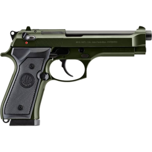 Beretta Beretta 92FS OD Green J92F300GR15 Pistol 9mm 4.9\" 15+1 DA/SA Threaded Barrel OD Green Cerakote - $700.56 at Classic Firearms