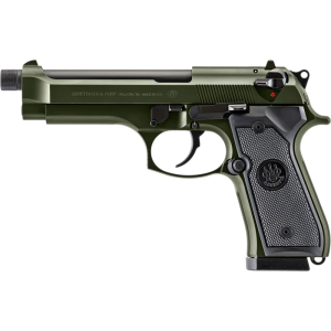 Beretta Beretta 92FS J92F300GRTB18 Pistol 9mm Luger 5.1\" Threaded Barrel 18+1 DA/SA OD Green Cerakote, Serrated Slide - $722.22 at Classic Firearms
