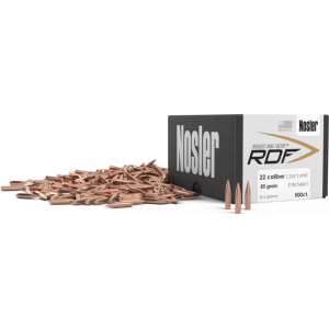 Nosler 54601 RDF Match 22 Caliber .224 85 GR Hollow Point Boat Tail 500 Box
