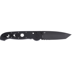 CRKT M16-14XK Folding Tanto Knife 3.97\" D2 Part Serrated Black TiNi Blade