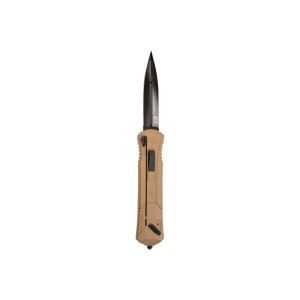 Smith & Wesson Knives 1092050 M&P 3.50\" OTF Spear Point Plain Black Oxide AUS-8A SS Blade 5.16\" Flat Dark Earth Aluminum Handle