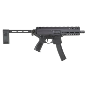 Sig Sauer Sig Sauer MPX, 9MM, Semi Automatic Pistol, 6\" barrel (1/2x28), MLOK, (1) 35rd Magazine, SIG Folding Brace, Timney Trigger, Anodized Black - PMPX-6B-9-35 - $2199.99 at Classic Firearms