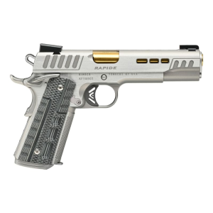 Kimber Kimber Mfg. Rapide Dawn 5\" Silver/KimPro II w/ Brush Polished Flats Stainless Steel Slide G10 Grip 9+1 CAPACITY - $1998.00 at Classic Firearms