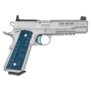 Kimber Kimber Rapide Ice OR 1911 Pistol 9mm 5\" Barrel 9+1 Semi-Auto Optics-Ready Silver Blue G10 Grips - $1735.69 at Classic Firearms