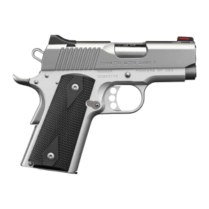 Kimber Kimber Stainless Ultra Carry II (CA) 3200062CA Pistol 45 ACP 3\" Barrel 7+1 Capacity Single-Action 1911 Satin Silver - $1156.79 at Classic Firearms
