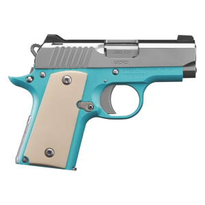 Kimber Kimber Micro Bel Air NS 3300210 Pistol 380 ACP 2.75\" Barrel 7+1 Single Action Bel Air Blue Ivory Micarta - $969.79 at Classic Firearms