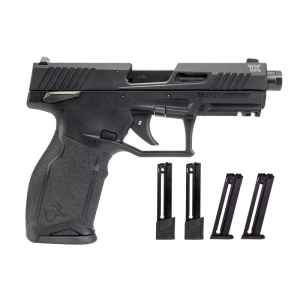 Taurus Taurus TX-22, Semi Automatic .22LR Pistol, 4.1\" Threaded Barrel, Includes (3) 16rd Mags & (2) 22rd Mags, Black Polymer - 1-2TX22141-5XMAG - $399.99 at Classic Firearms