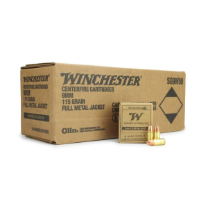 Winchester Winchester Ammo SG9W50 9mm 115 gr, Full Metal Jacket (FMJ) - 1000 Round Case - $269.99 at Classic Firearms