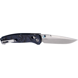 Hogue Mysto 24456 Manual Folder 3.4\" Stone Tumbled MagnaCut Clip Point Blue Richlite