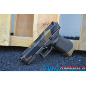 Glock 19X W/Night Sights X-Werks Custom Camo Slide & M Bronze 3 Mags 19 G5 image