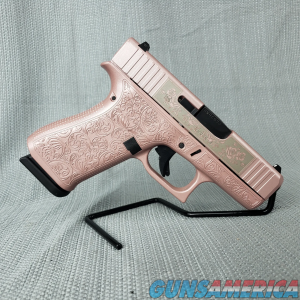 Glock 43X 9MM Pink Glock and Roses image
