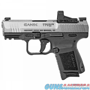 CANIK, TP9 Elite SC, 9MM, 3.6" Barrel, Black and Tungsten Two-Tone, Warren Tactical Sights, Shield SMS 2 Optic image