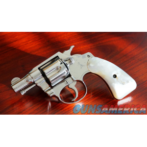 ~Colt Bankers Special .38 - Nickel & Mother of Pearl image