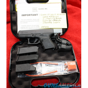 Glock 27 Gen-4 .40 Pistol, Unfired, Standard Sights, 2 Mags image
