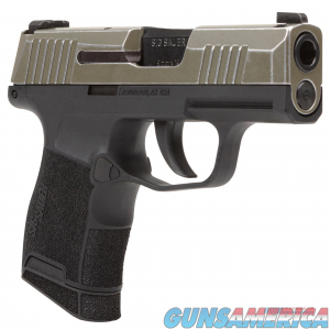 Sig Sauer 3659BXR3DC P365 Micro-Compact 9mm Luger 10+1 3.10" Carbon Steel Barrel, ODG Distressed Serrated SS Slide, Black Nitron Stainless Steel Frame image