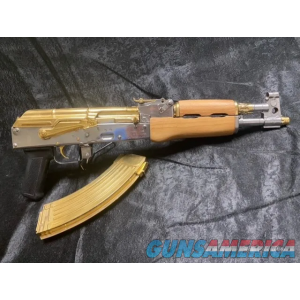 NEW CUSTOM 24K GOLD AND NICKEL ACCENTS CENTURY ARMS DRACO PSTL 7.62 X 39 image
