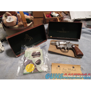 LNIB 1955 Colt Detective Special, Very Rare Duo-Tone Finish, Nickel Finish, 2" Barrel, Wood Grips, With BoxPapers image