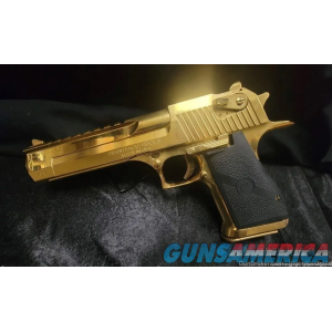 CUSTOM 24KT GOLD MAGNUM RESEARCH DESERT EAGLE MKXIX, .50AE, 6IN image