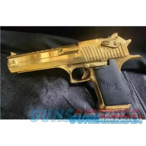 CUSTOM 24KT GOLD MAGNUM RESEARCH DESERT EAGLE MKXIX, .50AE, 6IN image