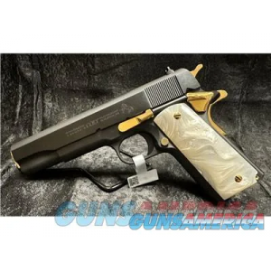 NEW CUSTOM 24KT GOLD ACCENT COLT 1911C NATIONAL MATCH, SERIES 70, 45ACP image