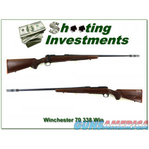 Winchester 70 Classic Sporter with BOSS New Haven made 338 Win Mag looks new! image