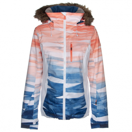 Roxy Jet Ski Premium Faux Fur Womens Insulated Snowboard Jacket 2020