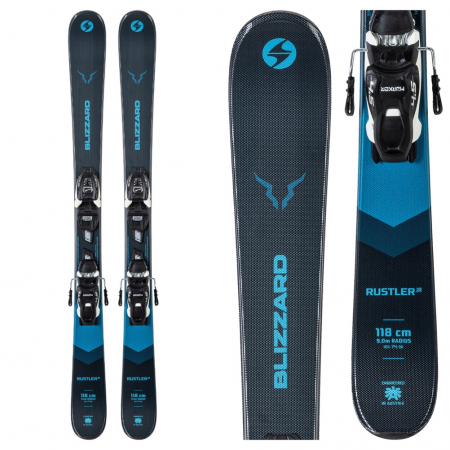 Blizzard Rustler Twin Jr with FDT 4.5 Jr WB Bindings