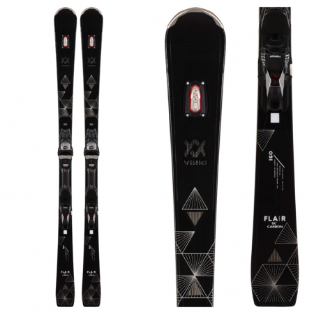 Volkl Flair SC Carbon Womens Skis with VMotion 12 ALU GW Bindings