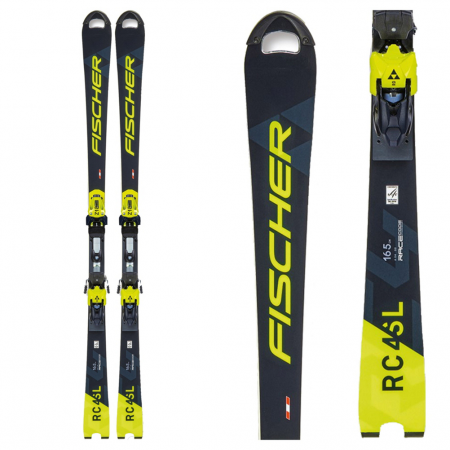 Fischer RC4 WC SL Men's MO-Plate Race Skis with RC4 Z18 X RD Freeflex ST Bindings