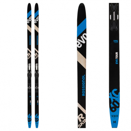 Rossignol R Skin EVO XC 60 mounted Cross Country Skis with Control Step In Bindings