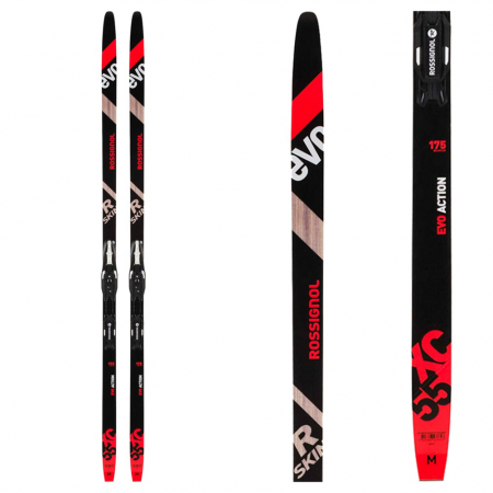 Rossignol R Skin EVO XC 55 Mounted Cross Country Skis with Control Step In Bindings