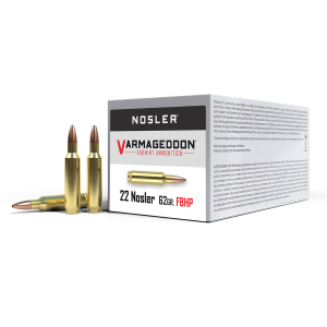 22 Nosler 62gr FBHP Varmageddon Ammunition