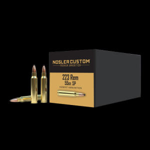 223 Remington 55gr Soft Point NoslerCustom Ammunition