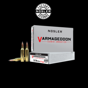 243 Winchester 55gr FB Tipped Varmageddon Ammunition (Factory Seconds) | 20 Count