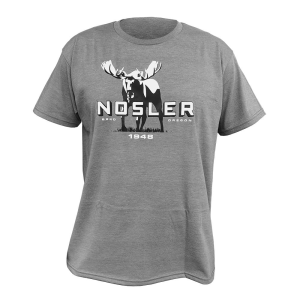 Nosler Moose Logo T-Shirt - Heather Grey - Medium