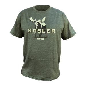 Nosler Moose Logo T-Shirt - Olive/Brown - Small