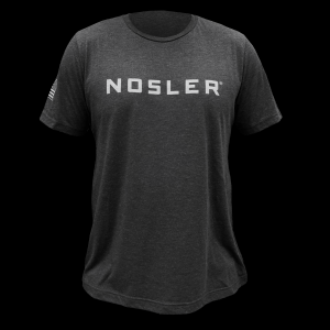 Nosler Logo T-Shirt with Flag - Charcoal - Small