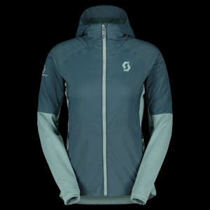 Scott Women Ski Hoodie SCOTT Explorair Alpha  L green/grey - $114.00 at Scott Sports USA
