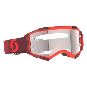 Moto Goggle SCOTT Fury  clear works red