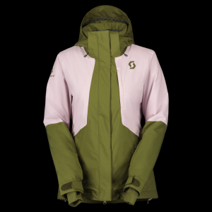 Scott Women Ski Apparel SCOTT Ultimate Dryo 10 Jacket  EU S fir green/cloud pink - $116.00 at Scott Sports USA