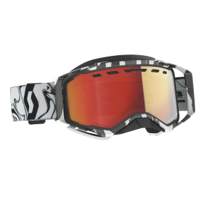 Adult Moto Goggles SCOTT Prospect Snow Cross Light Sensitive  AMP LS red chrome S2-3 marble black/white