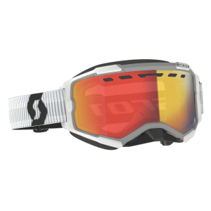 Adult Moto Goggles SCOTT Fury Light Sensitive Snow Cross  AMP LS red chrome S2-3 white