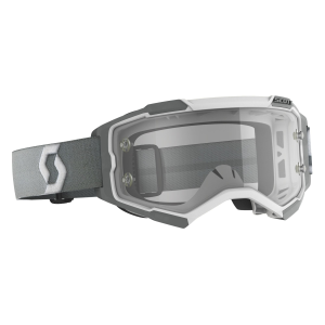 Adult Moto Goggles SCOTT Fury clear  clear works white/grey